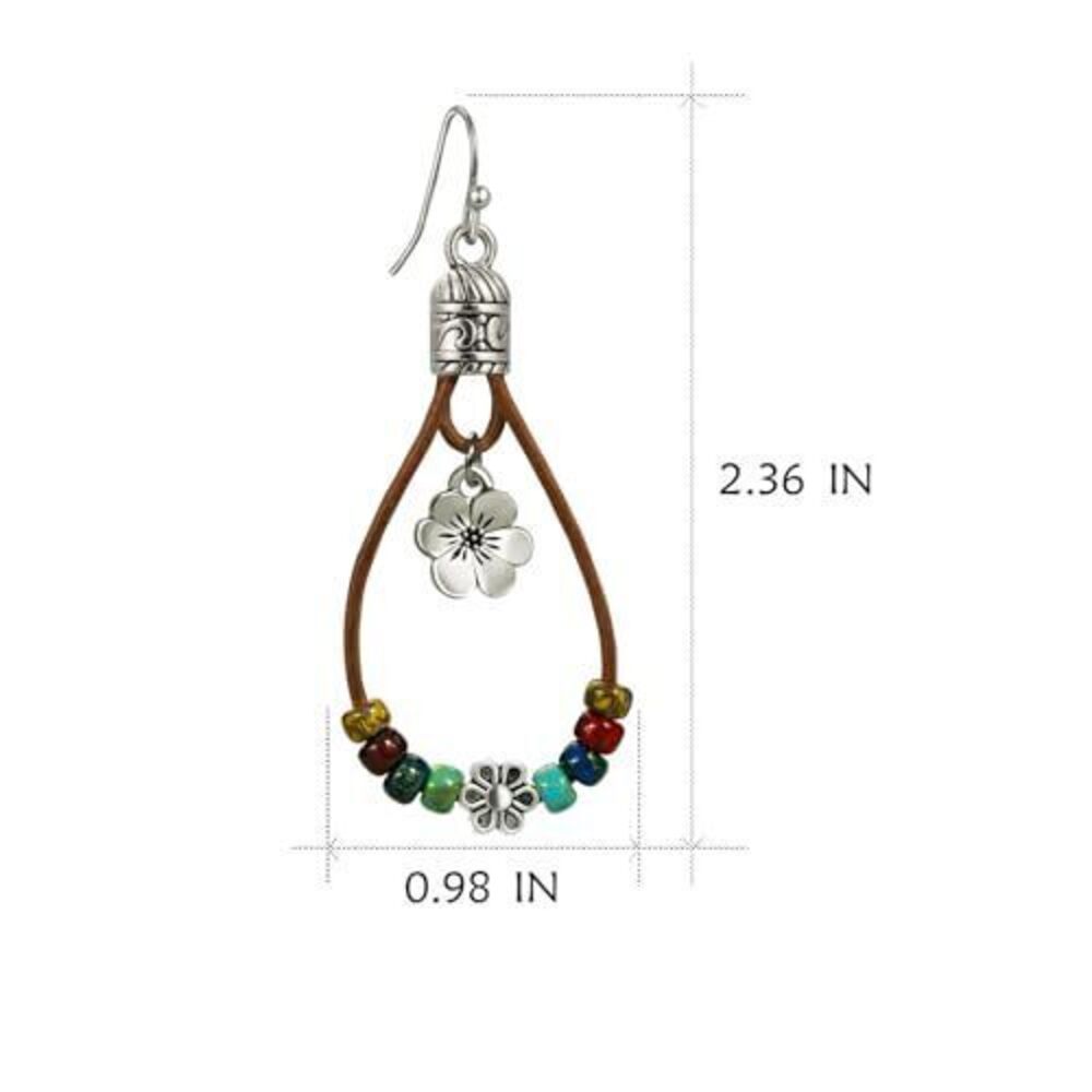 3447 Boho Earrings ,Handmade Vintage Dangle Drop Earring,Western Country - Picture 3 of 7